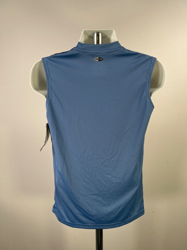 Adidas Men's Blue/Black Striped Climacool Sleeveless Athletic Shirt - S image 2