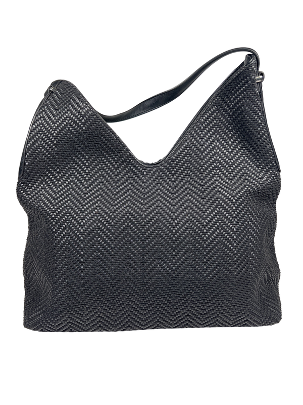 INC Internation Concepts Women's Black Woven Shoulder Bag Purse