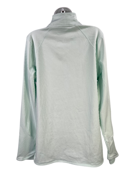 Under Armour Women's Blue/Mint Fleece Lined Fitted ColdGear Athletic Shirt - XL image 2