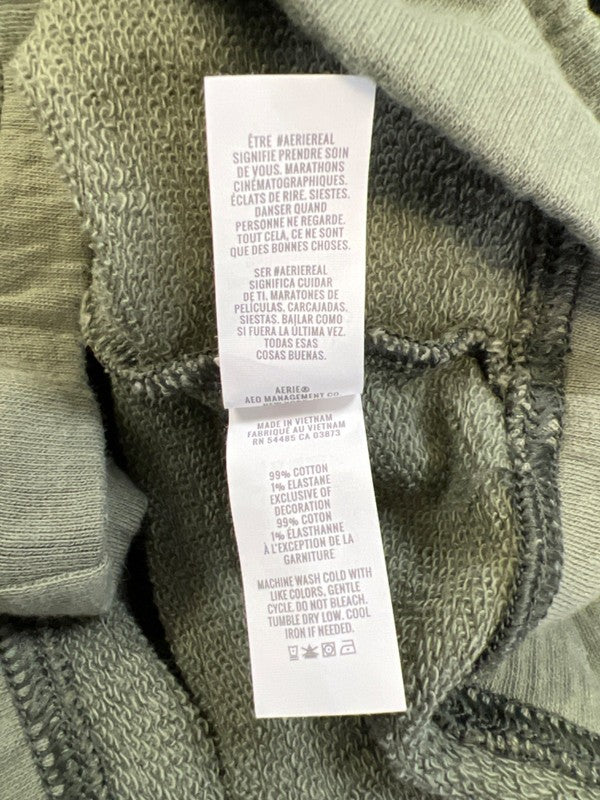 Aerie Women's Green Easy Street V Neck Oversized Pullover Sweatshirt - S image 4