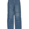 Express Women's Medium Wash Super High Rise Distressed Slim Denim Jeans - 00
