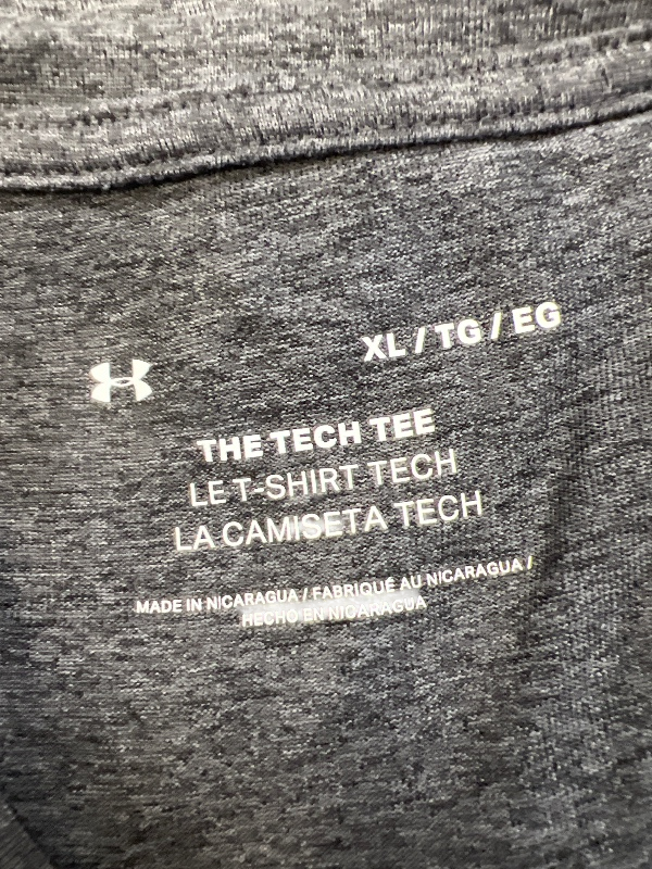 Under Armour Men's Gray Heathered Short Sleeve Tech Athletic Shirt - XL image 3
