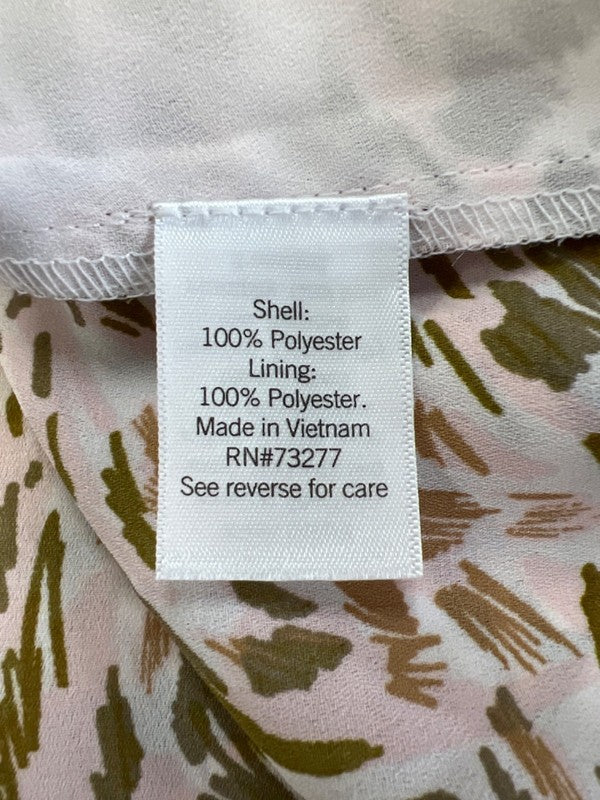 Nine West Women's Pink/Green Sleeveless Woven Shell V-Neck Tank Top - Plus 3X image 4