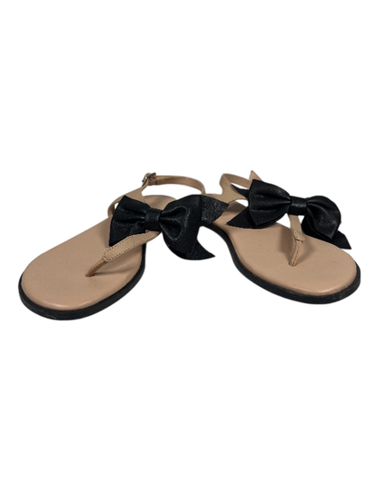 Karl Lagerfeld Women's Taupe/Black Goldie Bow Accent Slingback Sandals - 6 image 6