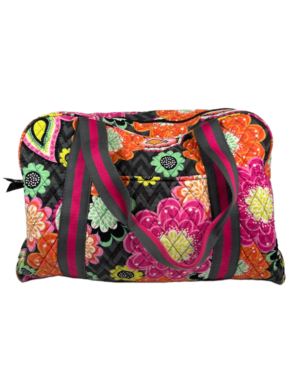 Vera Bradley Orange Ziggy Zinnia Floral Overnight Duffle Two Piece Bag Set image 2