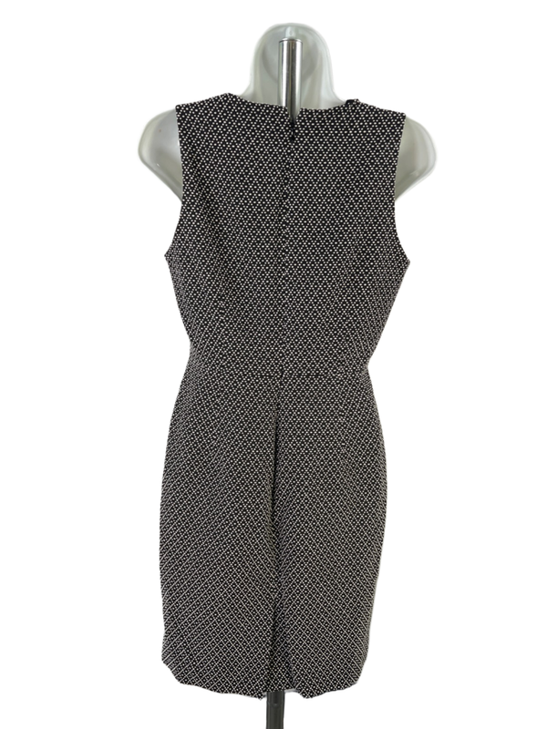 J.Crew Women's Black/White Sleeveless V-Neck Sheath Dress - 4 image 2