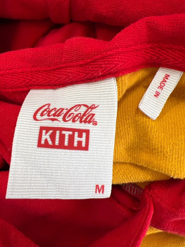 Kith Coca-Cola Men's Red Patchwork Long Sleeve Pullover Sweatshirt - M image 3