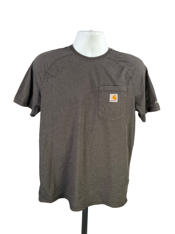 Carhartt Men's Green/Gray Relaxed Fit Force Short Sleeve Tee Shirt - M