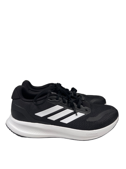 adidas Men's Black/White Runfalcon 5 Lace Up Athletic Shoes - 11
