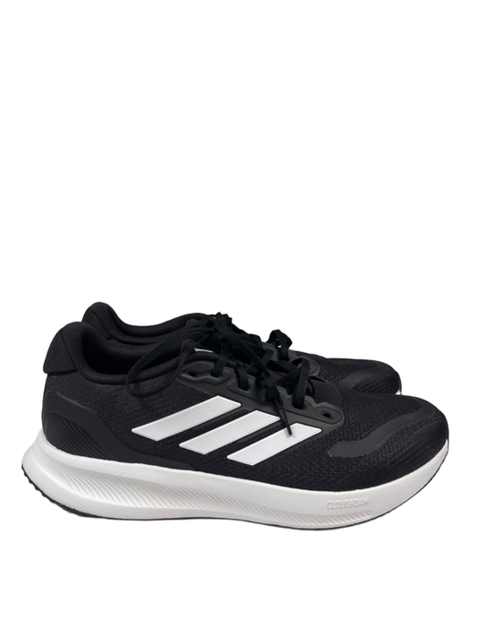 adidas Men's Black/White Runfalcon 5 Lace Up Athletic Shoes - 11