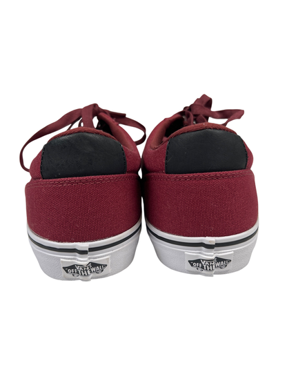 Vans Men's Burgundy/Red Lace Up Low Top Canvas Sneakers - 10 image 4