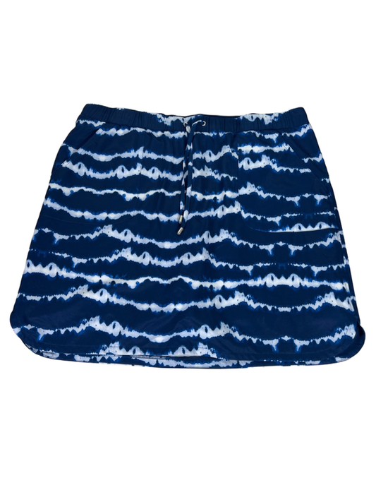 Chico's Zenergy Women's Blue Tie-Dye Lined Mini Skort - 2/US L