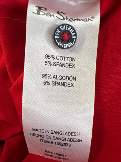 Ben Sherman Men's Red Cotton Short Sleeve Polo Shirt - M image 4