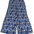 Max Studio Women's Blue Semi-Sheer Wide Leg Palazzo Pants - XS