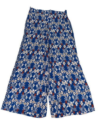 Max Studio Women's Blue Semi-Sheer Wide Leg Palazzo Pants - XS