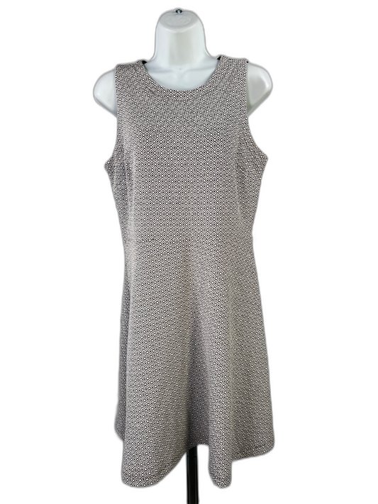 LOFT Women's White/Black Sleeveless A-Line Dress - 8 Petite