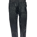 Spanx Women's Black Spanxshape Faux Leather High Rise Leggings - XL Petite