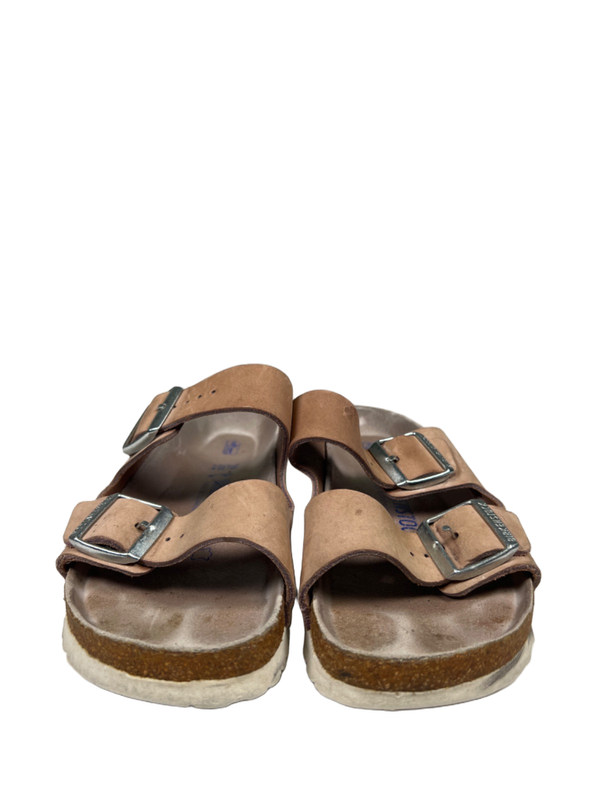 Birkenstock Unisex Tan/Beige Arizona Softbed Sandals - Women's 8 Narrow image 2