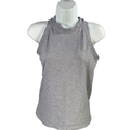 Athleta Women's Gray Ribbed High Neck Athletic Tank Top - M