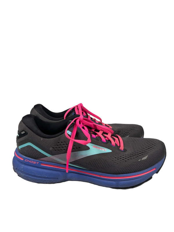 Brooks Women's Gray/Pink Ghost 15 Lace Up Running Shoes - 8.5