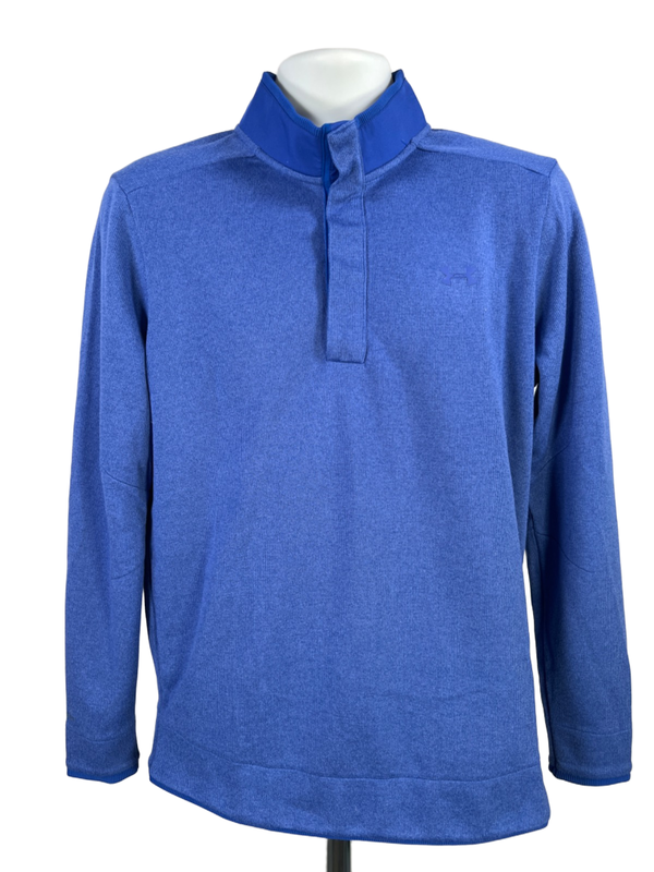 Under Armour Men's Blue Coldgear Quarter Snap Button Golf Jacket - M