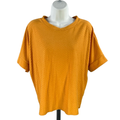 Cozy Co Women's Yellow/Gold Textured Open Back Shirt - S