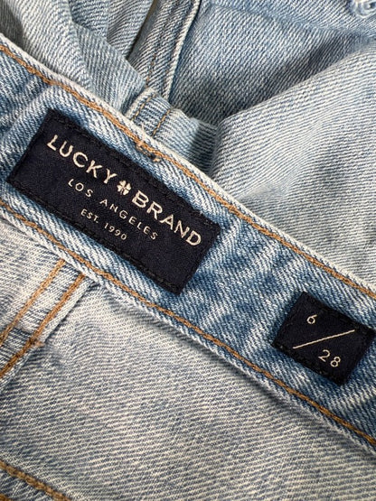 Lucky Brand Women's Light Wash Boyfriend Distressed Denim Jean Shorts - 6/28 image 3