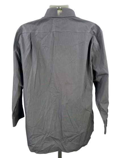 Croft & Barrow Men's Dark Gray Classic Fit Long Sleeve Button Up Shirt - 17.5 image 2