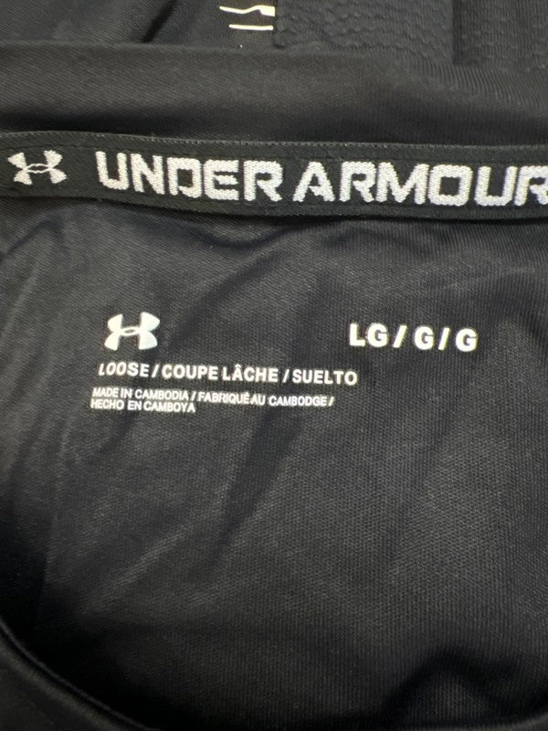 Under Armour Men's Black Iso-Chill Logo Mesh Short Sleeve Athletic Shirt - L image 3