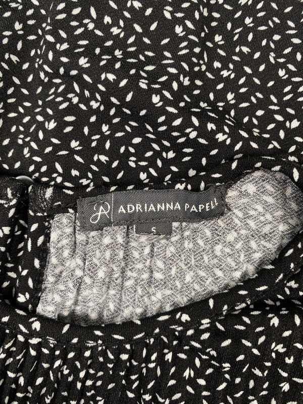 Adrianna Papell Women’s Black Short Ruffle Sleeve Blouse - S image 3