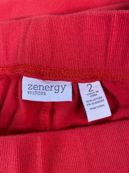 Zenergy by Chico's Women's Red/Coral Cropped Sweatpants - 2/US L image 3
