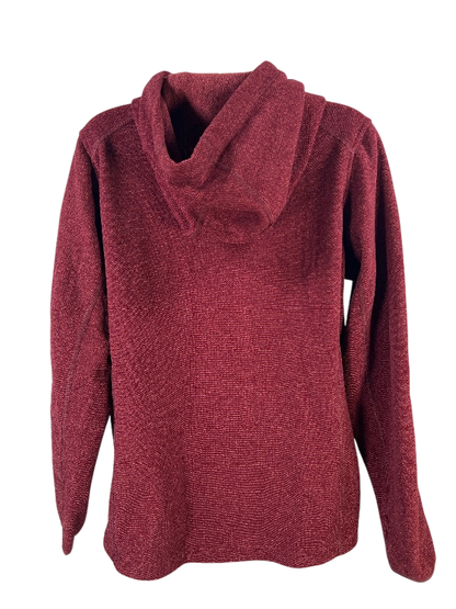 Duluth Trading Women's Burgundy/Red 1/2 Zip Park Point Pullover Hoodie - S image 2