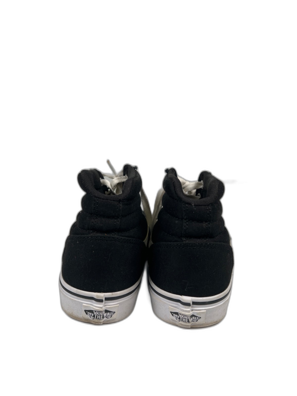 Vans Women's Black/White Sk8-Hi Top Canvas Lace Up Sneakers - 9.5 image 4