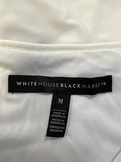 White House Black Market Women's Gray Lace-Up Sleeveless Shirt - M image 3