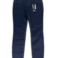 D Jeans Women's Dark Wash Skinny Stretch Button Fly High Rise Jeans - 6