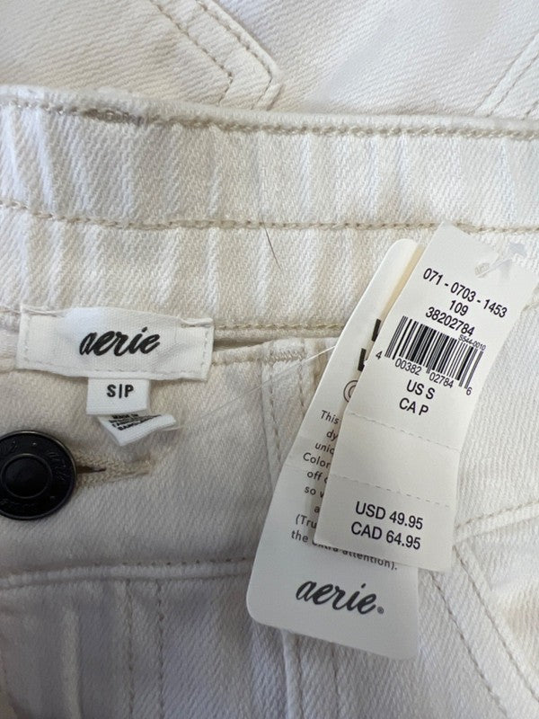 Aerie Women's Beige/Ivory Distressed Cargo Micro Mini Skirt - S image 3