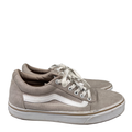 Vans Women's Gray/Taupe Canvas Ward Summer Low Top Lace Up Sneakers - 9