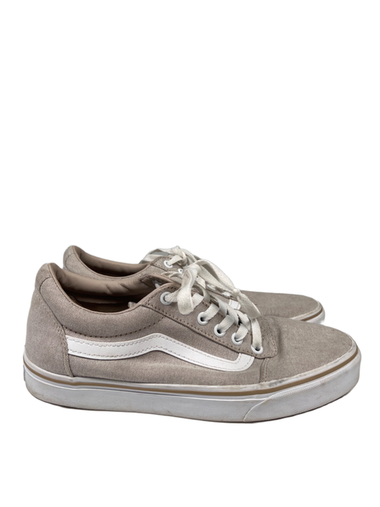 Vans Women's Gray/Taupe Canvas Ward Summer Low Top Lace Up Sneakers - 9