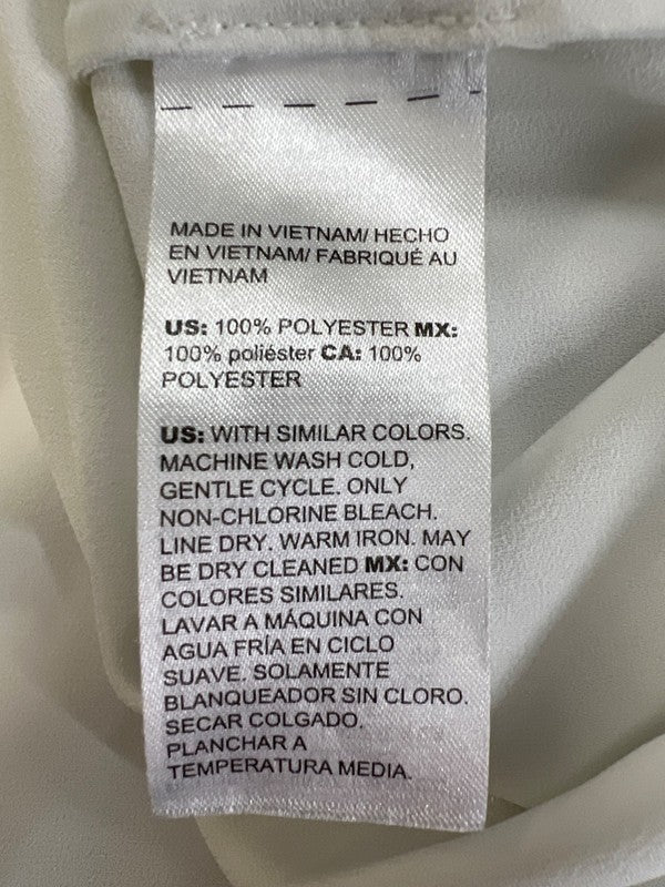 Chico's Women's White Sleeveless V-Neck Blouse - 1/US 8 image 4