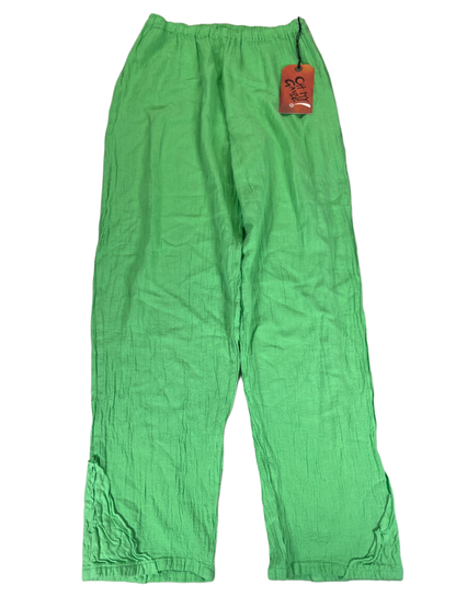 Oh My Gauze! Women's Green Cannes Cotton Pull On Pants - 1