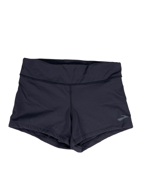 Brooks Women's Gray Run Happy Fitted Athletic Running Shorts - M