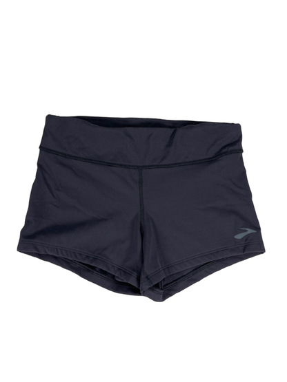 Brooks Women's Gray Run Happy Fitted Athletic Running Shorts - M