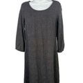 J.Jill Wearever Collection Womens Black/Gray 3/4 Sleeve A-Line Dress - S Petite