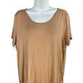 Banana Republic Women's Beige Threadsoft Short Sleeve Scoop Neck T-Shirt - S