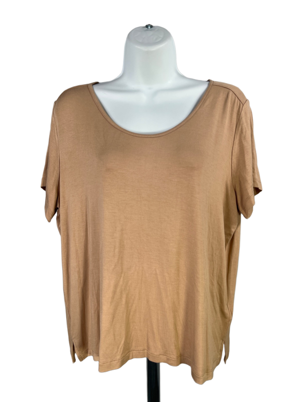 Banana Republic Women's Beige Threadsoft Short Sleeve Scoop Neck T-Shirt - S
