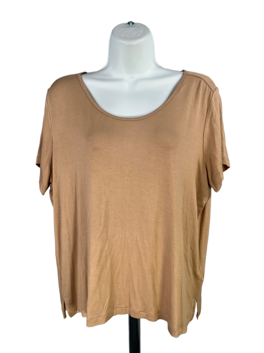 Banana Republic Women's Beige Threadsoft Short Sleeve Scoop Neck T-Shirt - S