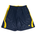 Adidas Men's Blue/Yellow Striped Athletic Training Shorts - XL
