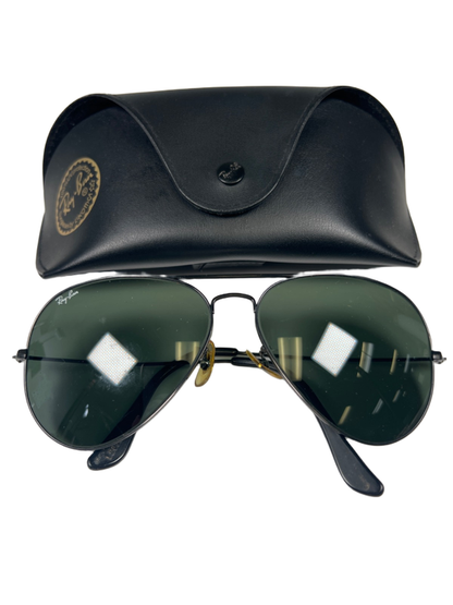 Ray-Ban Unisex Black Vintage Aviator L821 Sunglasses W/ Case