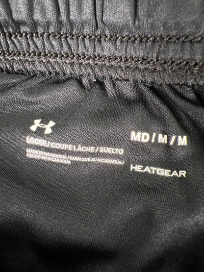 Under Armour Men's Black Heatgear Loose Tech Logo Graphic Athletic Shorts - M image 3