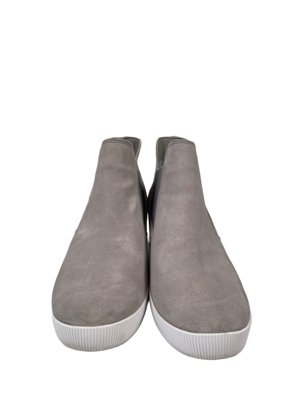 Sorel Women's Gray Leather Out N About II Slip On Wedge Ankle Booties - 9 image 2